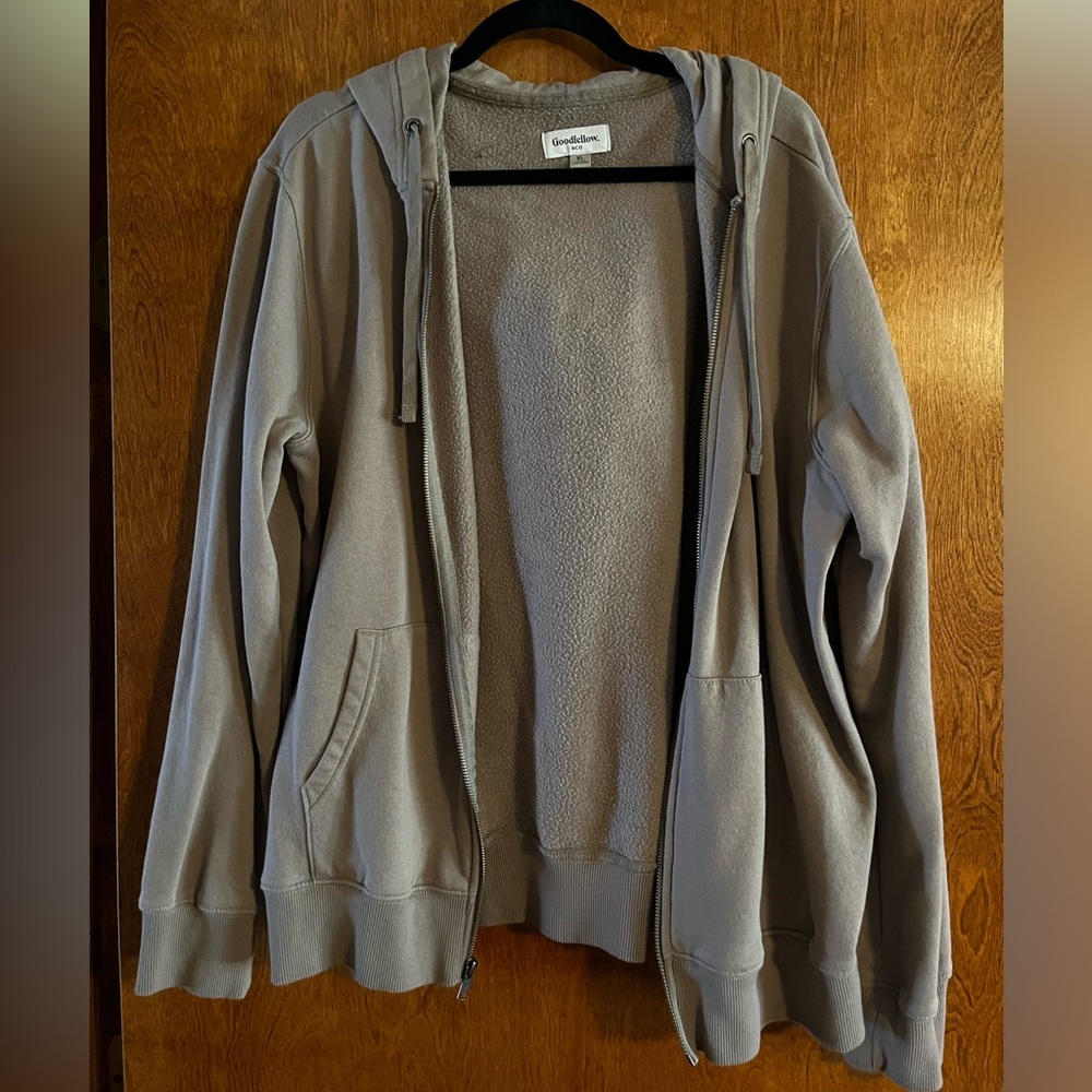 Men’s Taupe Zip Up Hoodie — Goodfellow & Co — XL